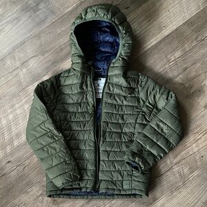 GAP Kids Deep Green 100% Recycled Lightweight Puffer Jacket 6/7 Small